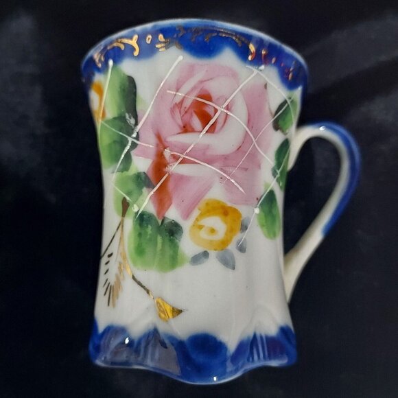 Nippon Hand Painted CHOCOLATE POT Cobalt Blue Gold Florial 12pc Set Antique - Picture 8 of 16